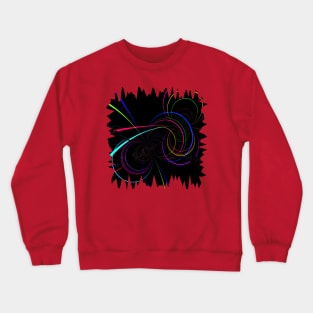 Neon Arcs and Spiral Lines Crewneck Sweatshirt